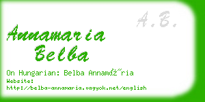 annamaria belba business card